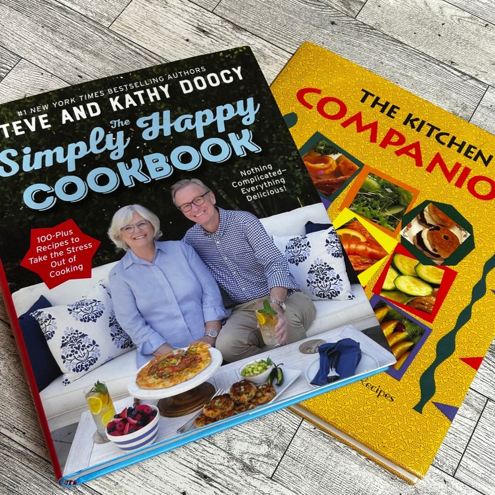 Simply Happy Cookbook & Kitchen Companion Steve Kathy Doocy Hardcover Book Lot